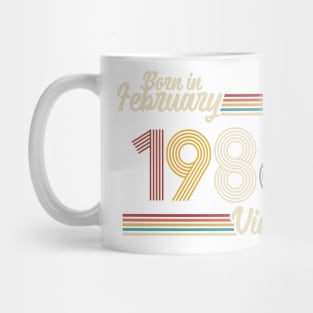 Vintage Born in February 1986 Mug